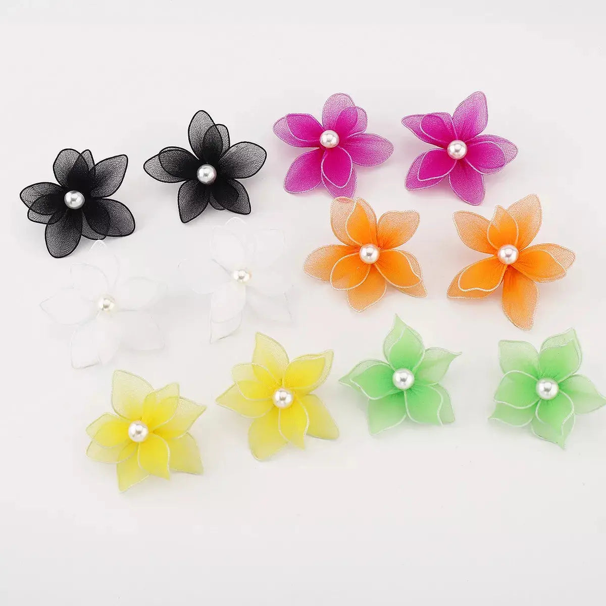 Flower Pearl Stud Earrings - SmileBen