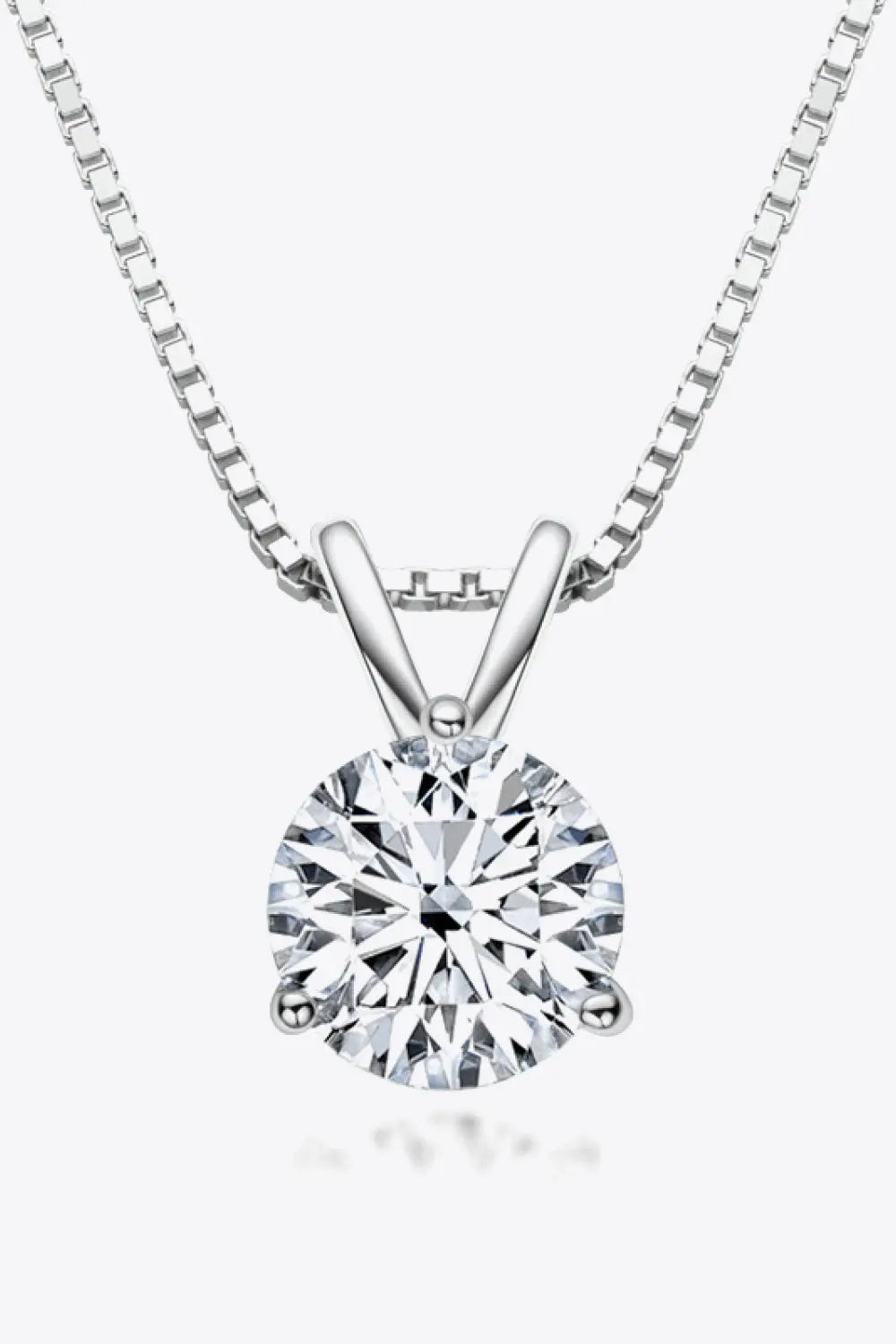 Adored Show Off 1 Carat Moissanite Pendant Necklace - SmileBen