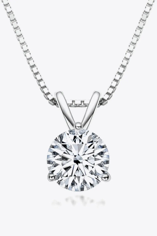 Adored Show Off 1 Carat Moissanite Pendant Necklace - SmileBen