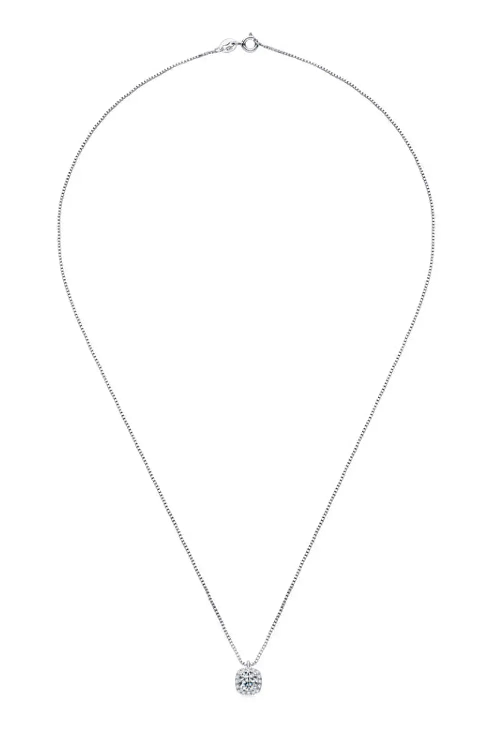 Moissanite Pendant Platinum-Plated Necklace - SmileBen