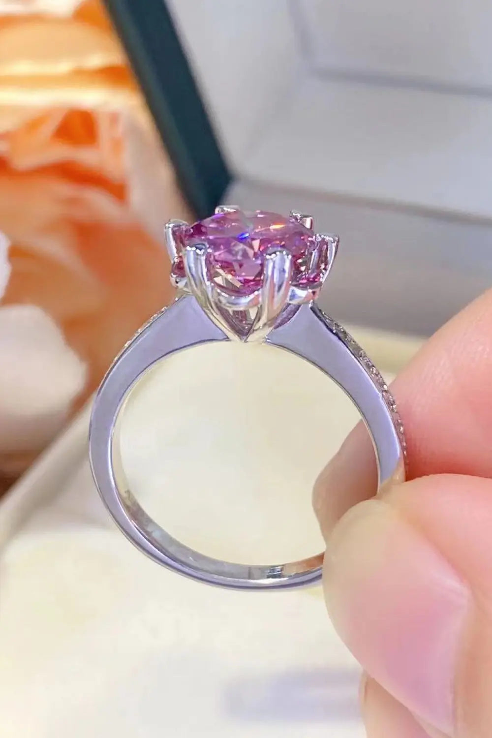 Shining For You 2 Carat Moissanite 925 Sterling Silver Ring - SmileBen