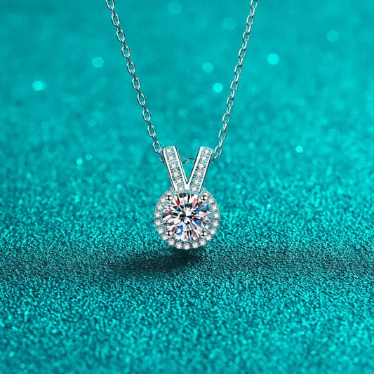 1 Carat Moissanite Rabbit Ears Shape Pendant Necklace - SmileBen