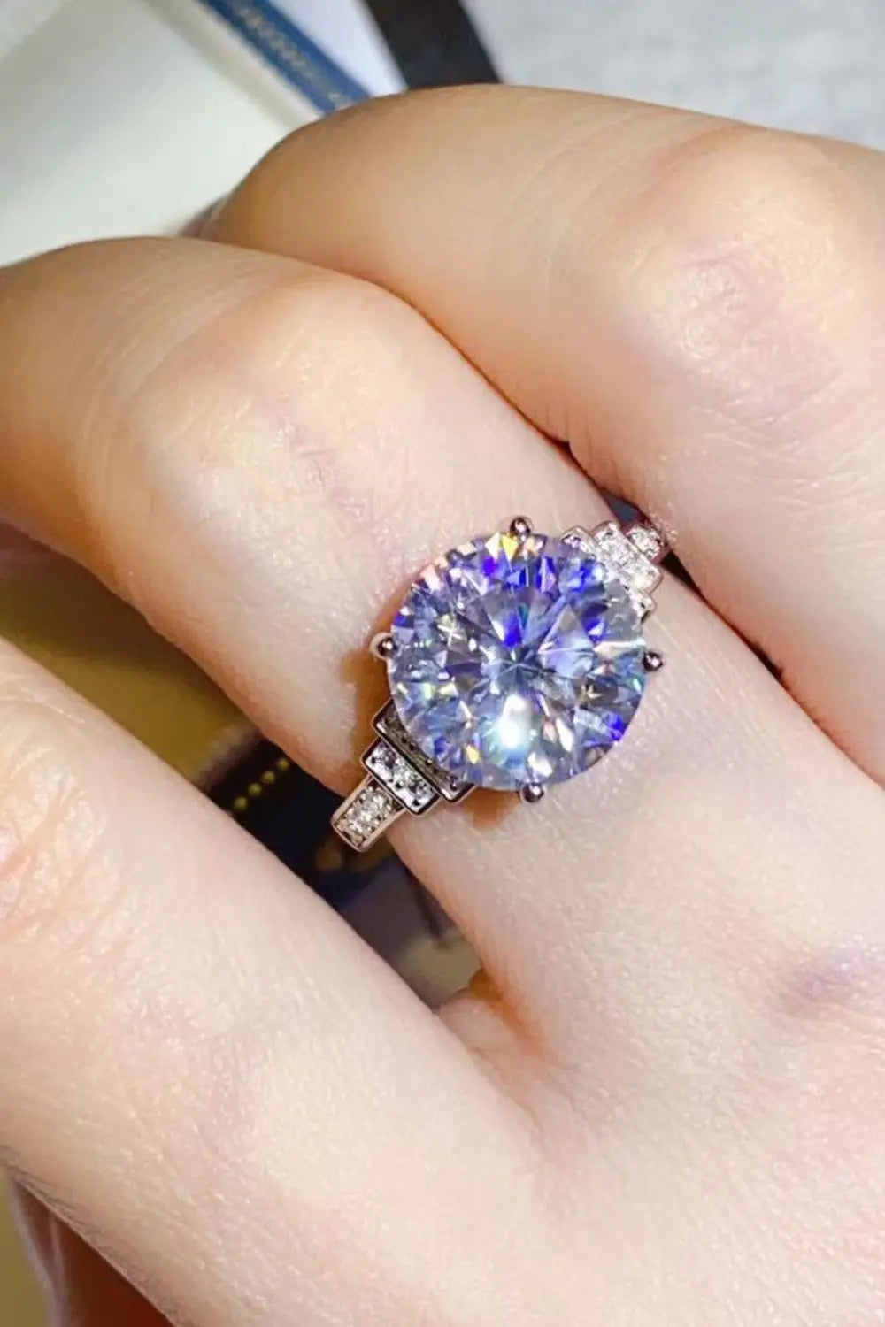 5 Carat Moissanite 925 Sterling Silver Ring - SmileBen