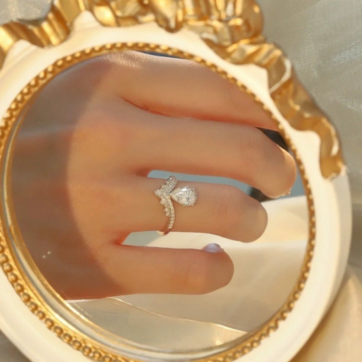 1.5 Carat Moissanite Sterling Silver Ring 925 Fine Jewelry - SmileBen