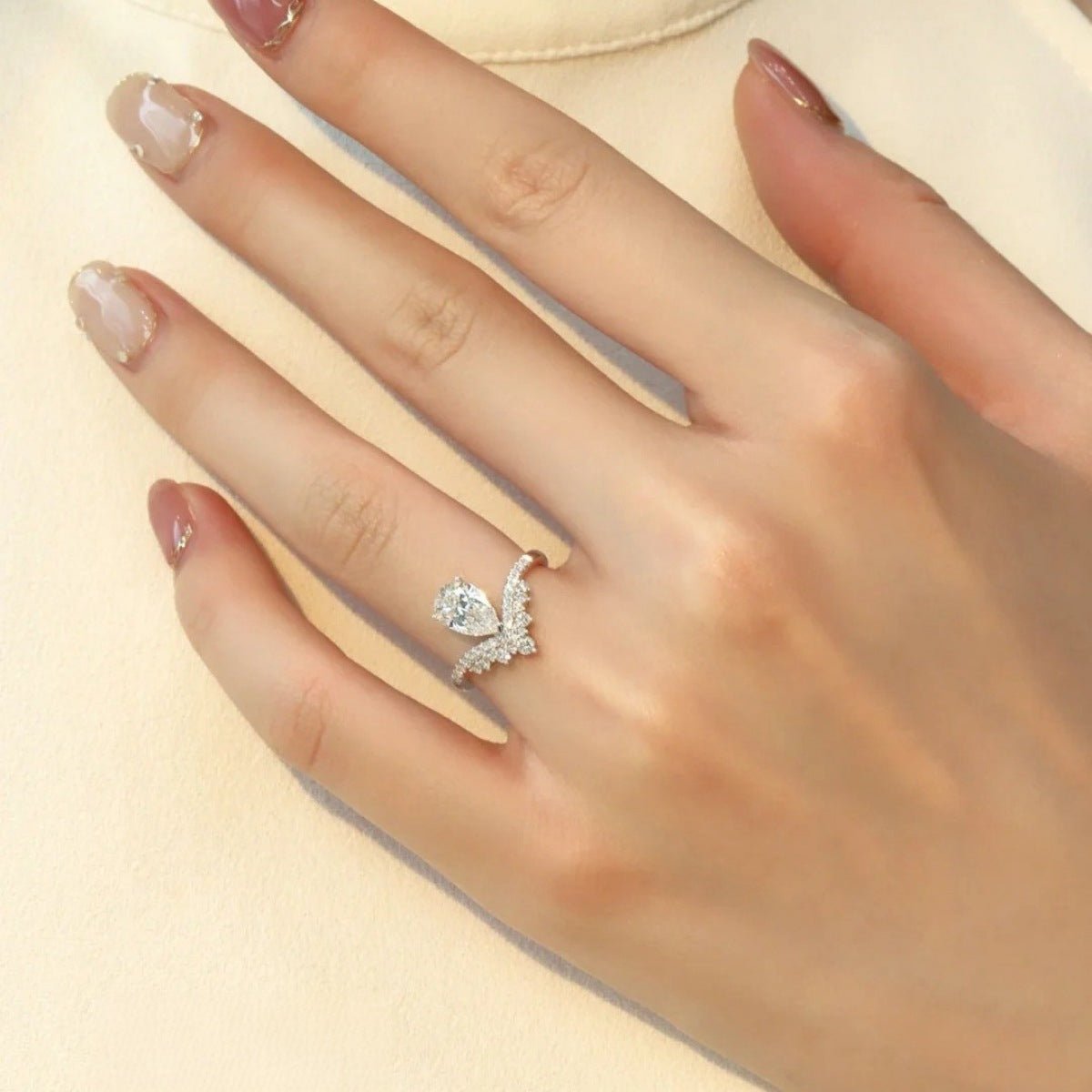 1.5 Carat Moissanite Sterling Silver Ring 925 Fine Jewelry - SmileBen