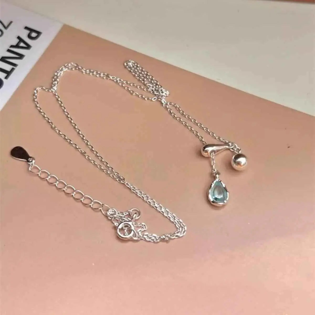 925 Sterling Silver Y-Shaped Drop Necklace