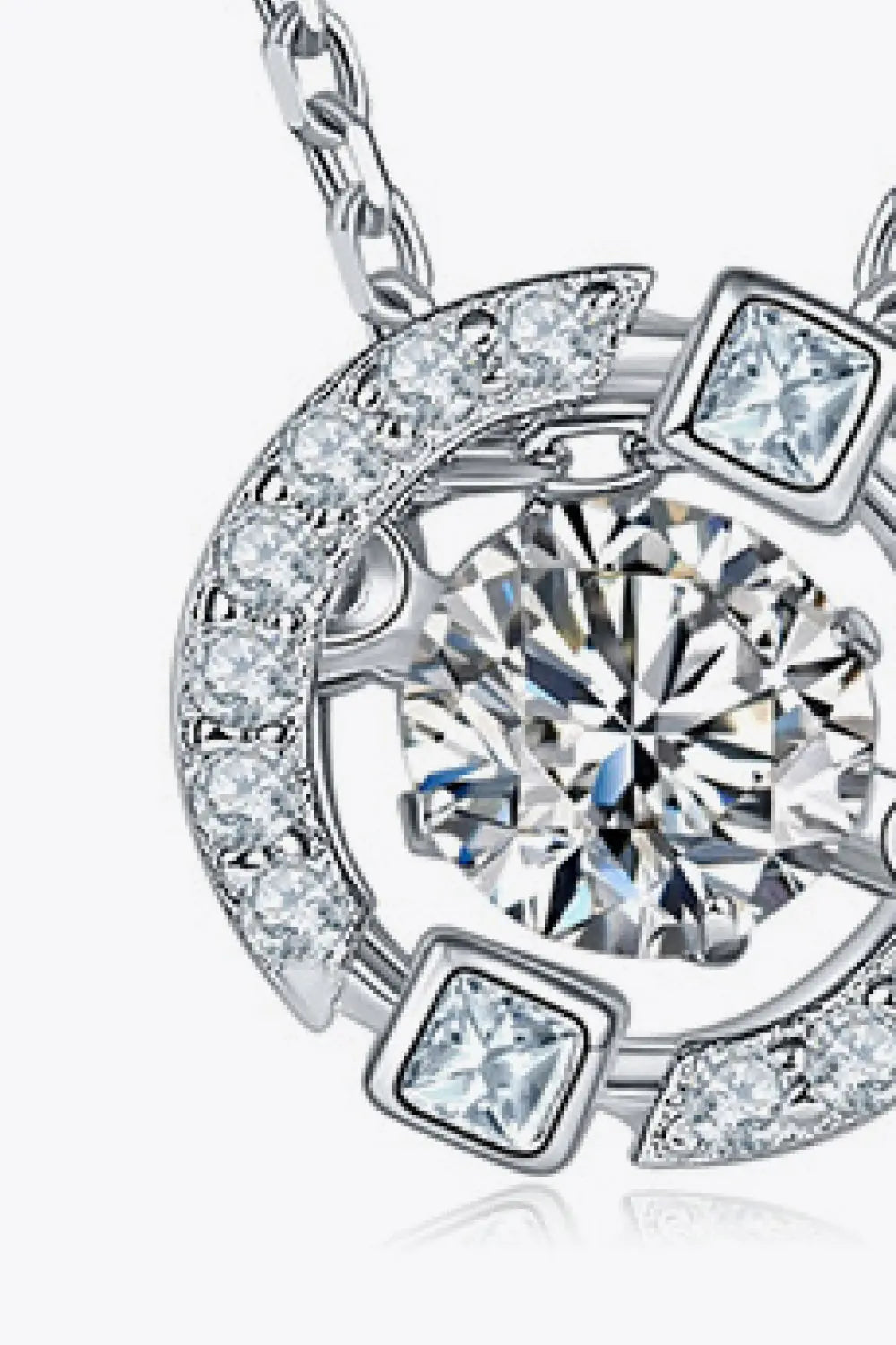Moissanite Pendant Chain-Link Necklace - SmileBen