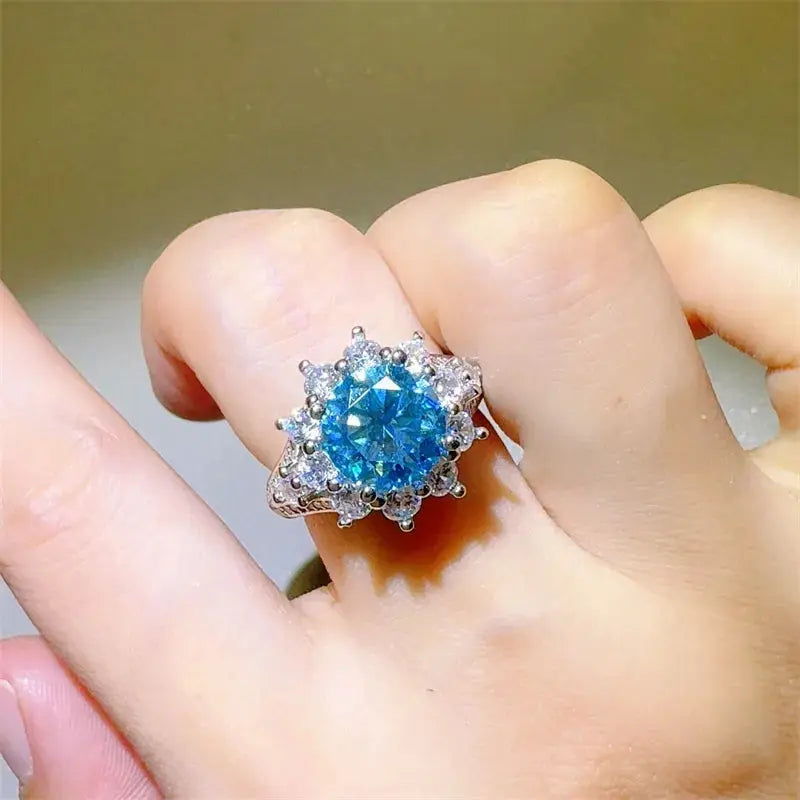 3 Carat Moissanite Zircon 925 Sterling Silver Ring - SmileBen