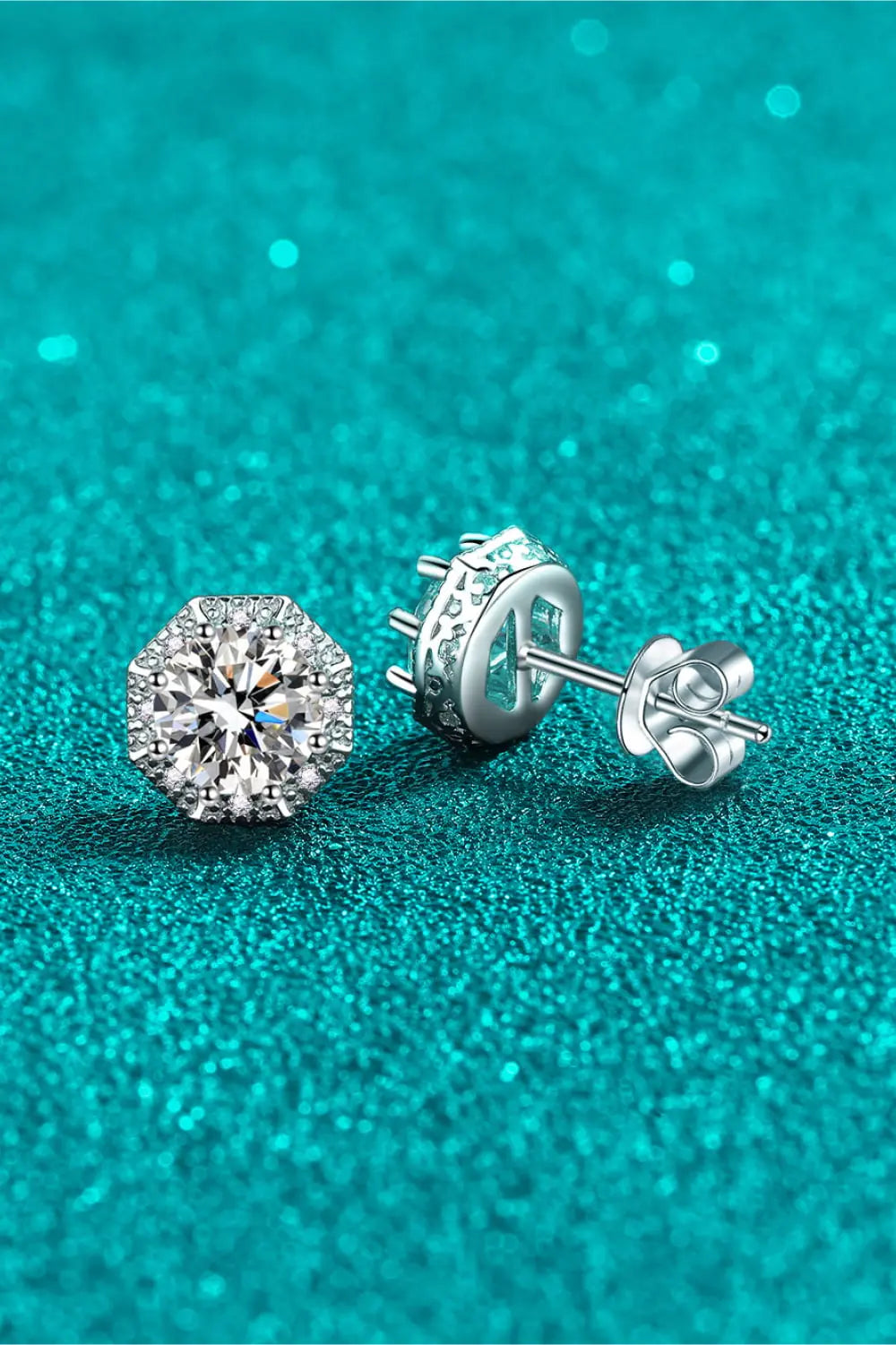 2 Carat Moissanite 925 Sterling Silver Stud Earrings - SmileBen