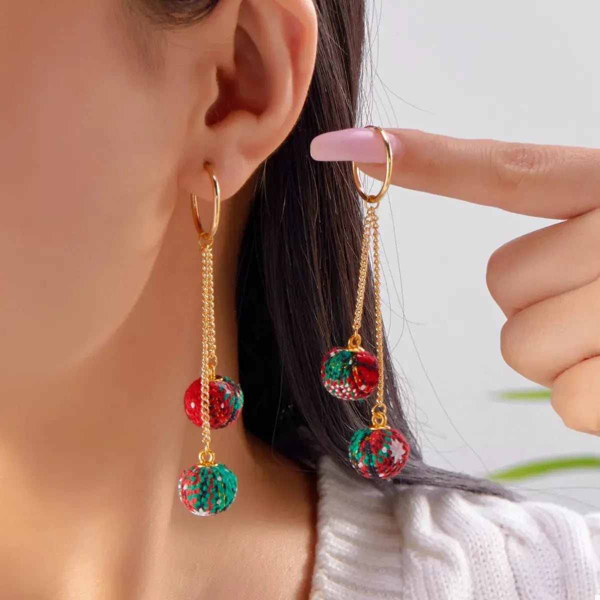 18K Gold - Plated Ball Drop Earrings - SmileBen