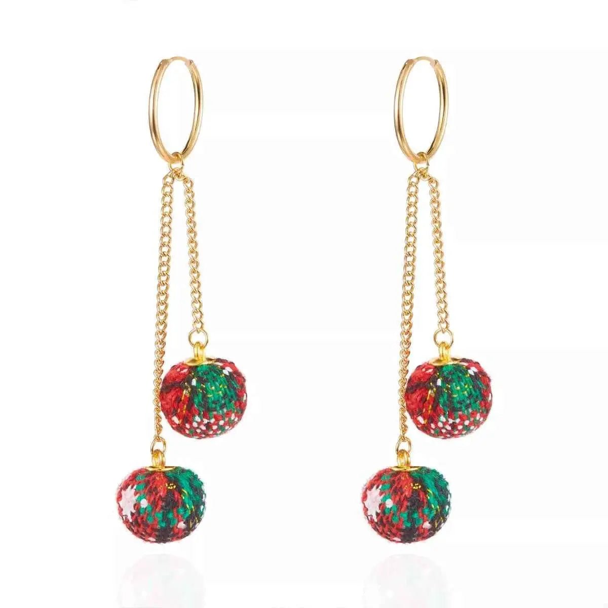 18K Gold - Plated Ball Drop Earrings - SmileBen