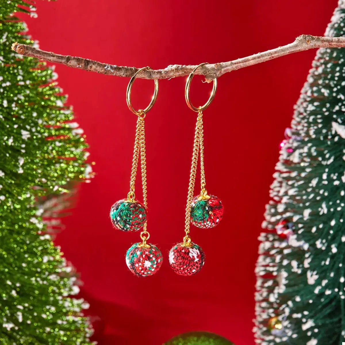 18K Gold - Plated Ball Drop Earrings - SmileBen