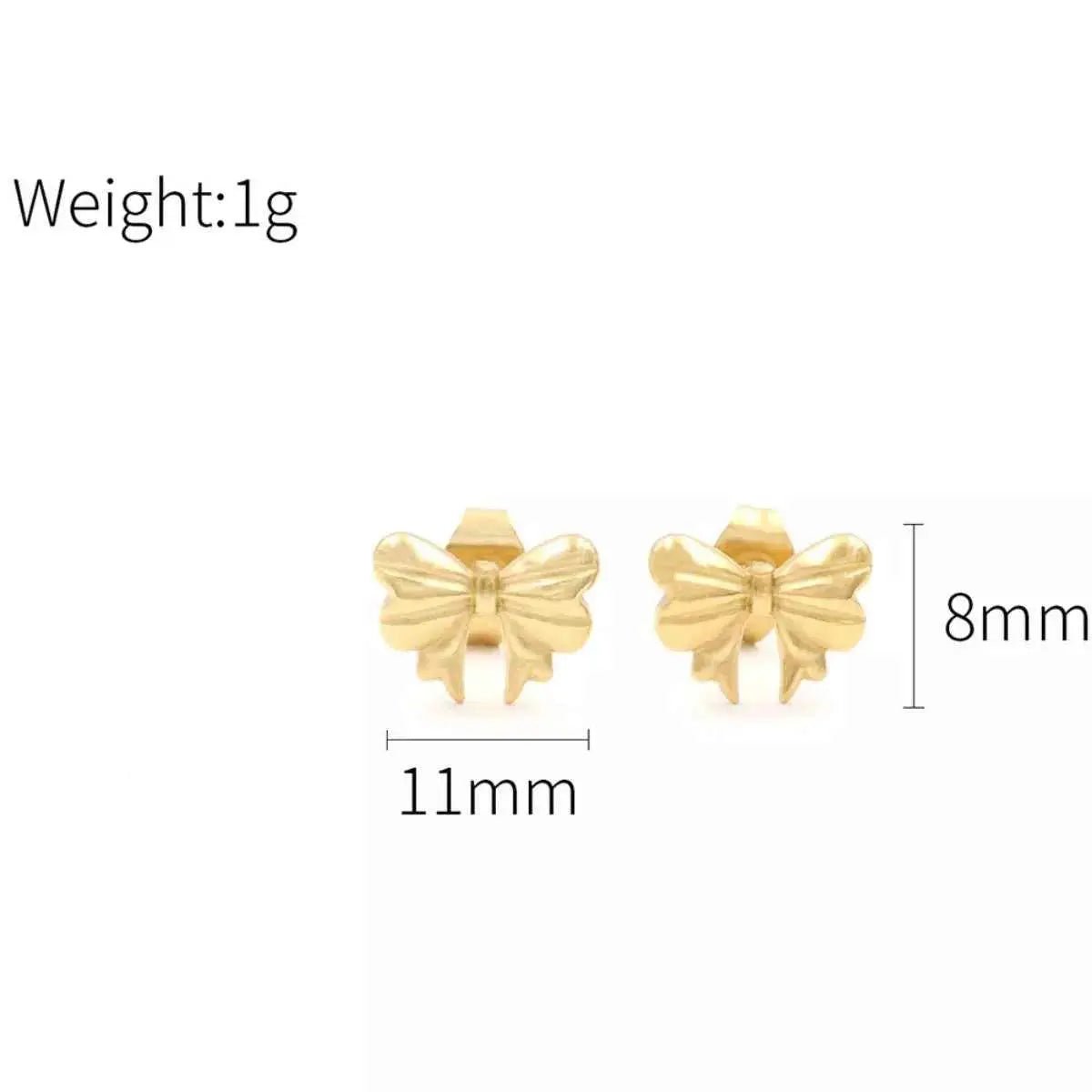 18K Gold - Plated Bow Earrings - SmileBen