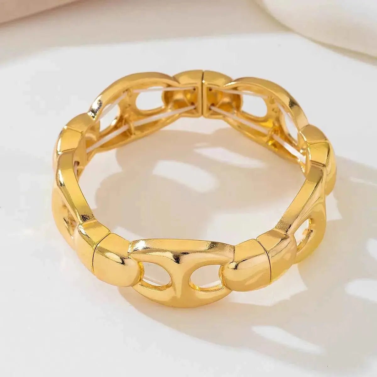18K Gold - Plated Chain Link Bracelet - SmileBen