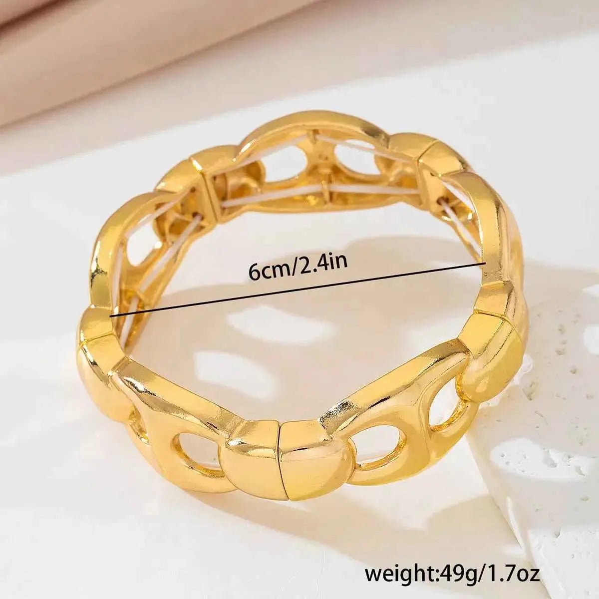 18K Gold - Plated Chain Link Bracelet - SmileBen
