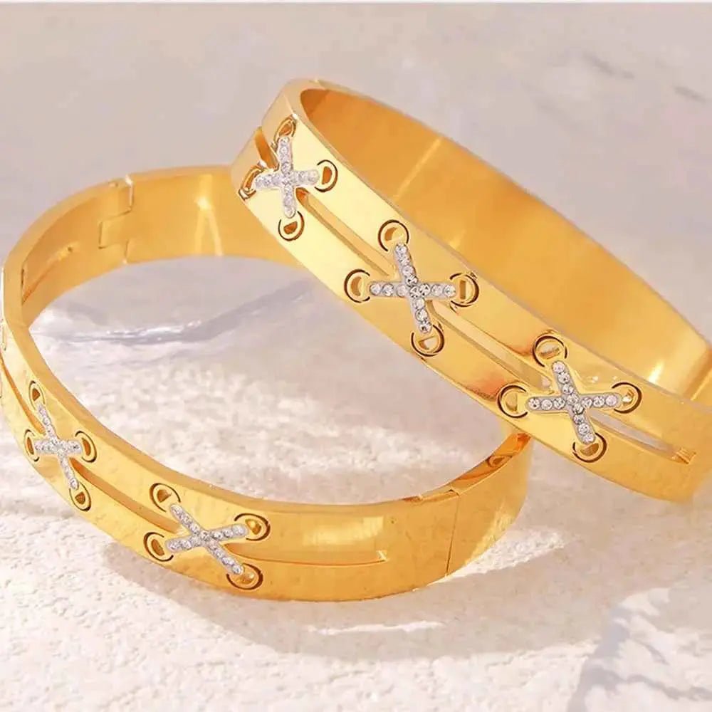 18K Gold - Plated Czech Diamond Bracelet - SmileBen