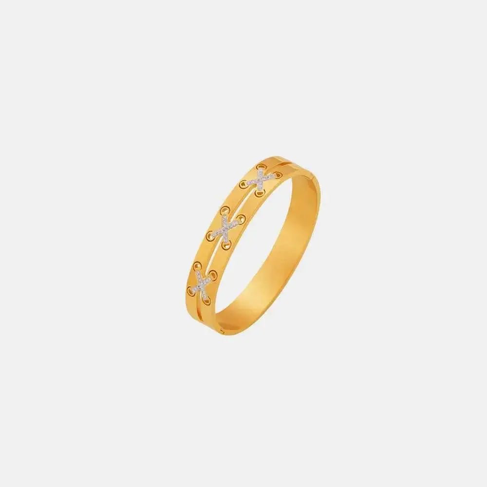 18K Gold - Plated Czech Diamond Bracelet - SmileBen