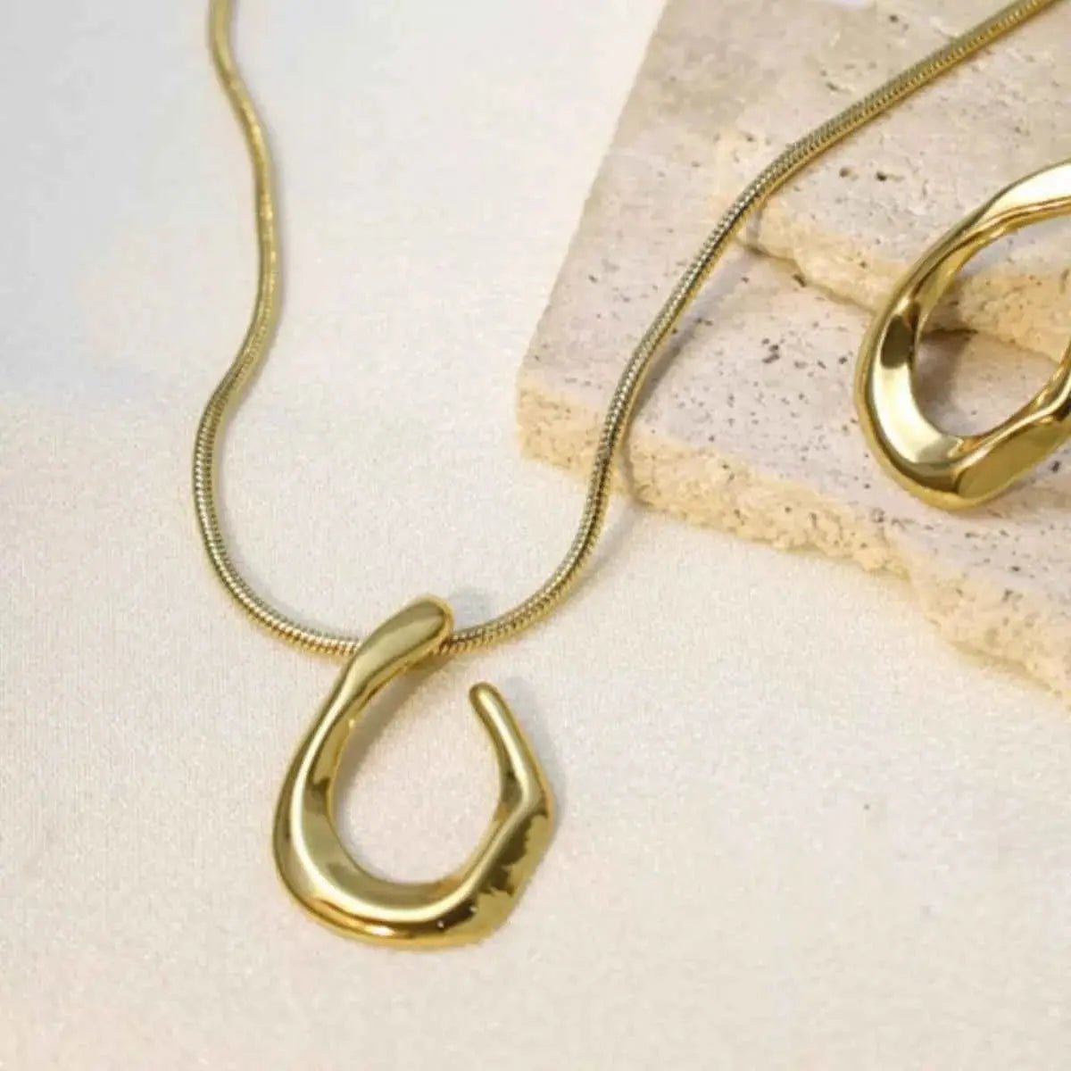 18K Gold - Plated Geometric Necklace - SmileBen
