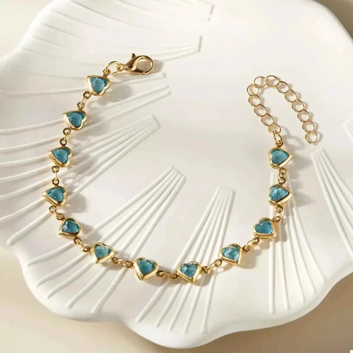 18K Gold - Plated Heart Bracelet - SmileBen