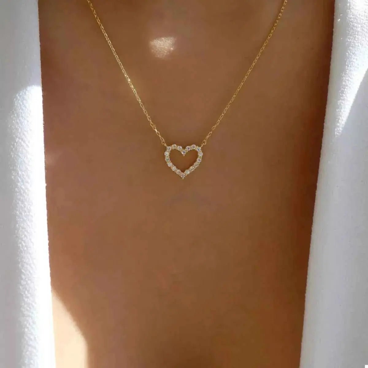 18K Gold - Plated Heart Necklace - SmileBen