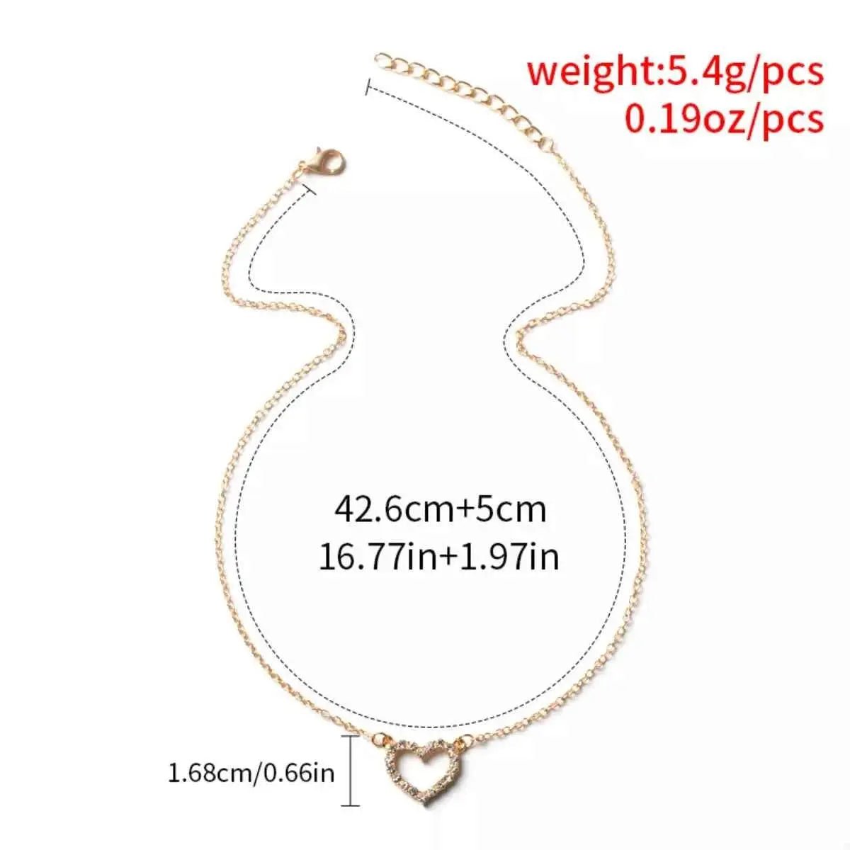 18K Gold - Plated Heart Necklace - SmileBen