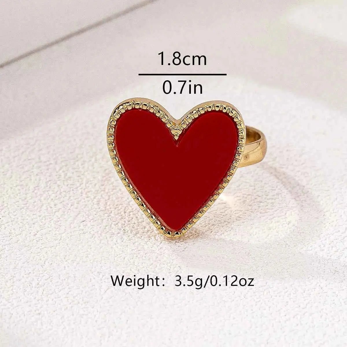 18K Gold - Plated Heart - Shaped Ring - SmileBen