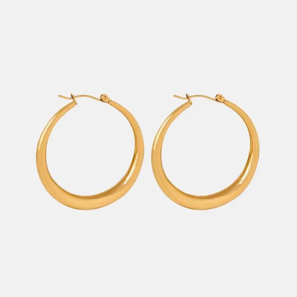 18K Gold - Plated Hoop Earrings - SmileBen