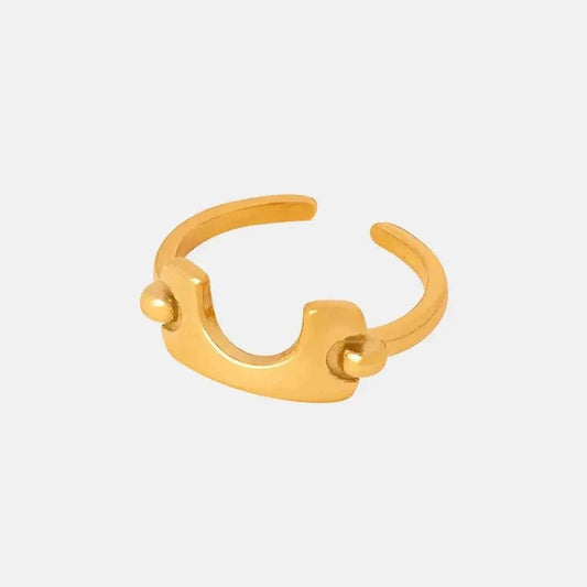 18K Gold - Plated Irregular Open Ring - SmileBen
