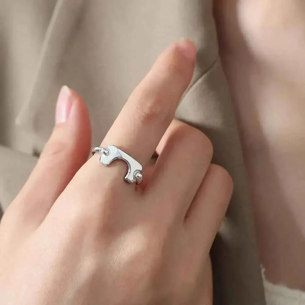 18K Gold - Plated Irregular Open Ring - SmileBen