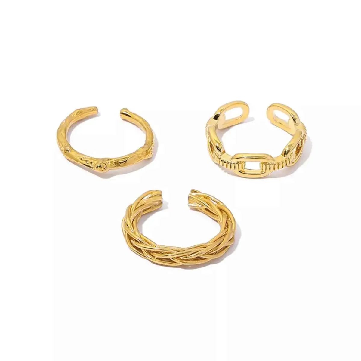 18K Gold - Plated Open Ring - SmileBen