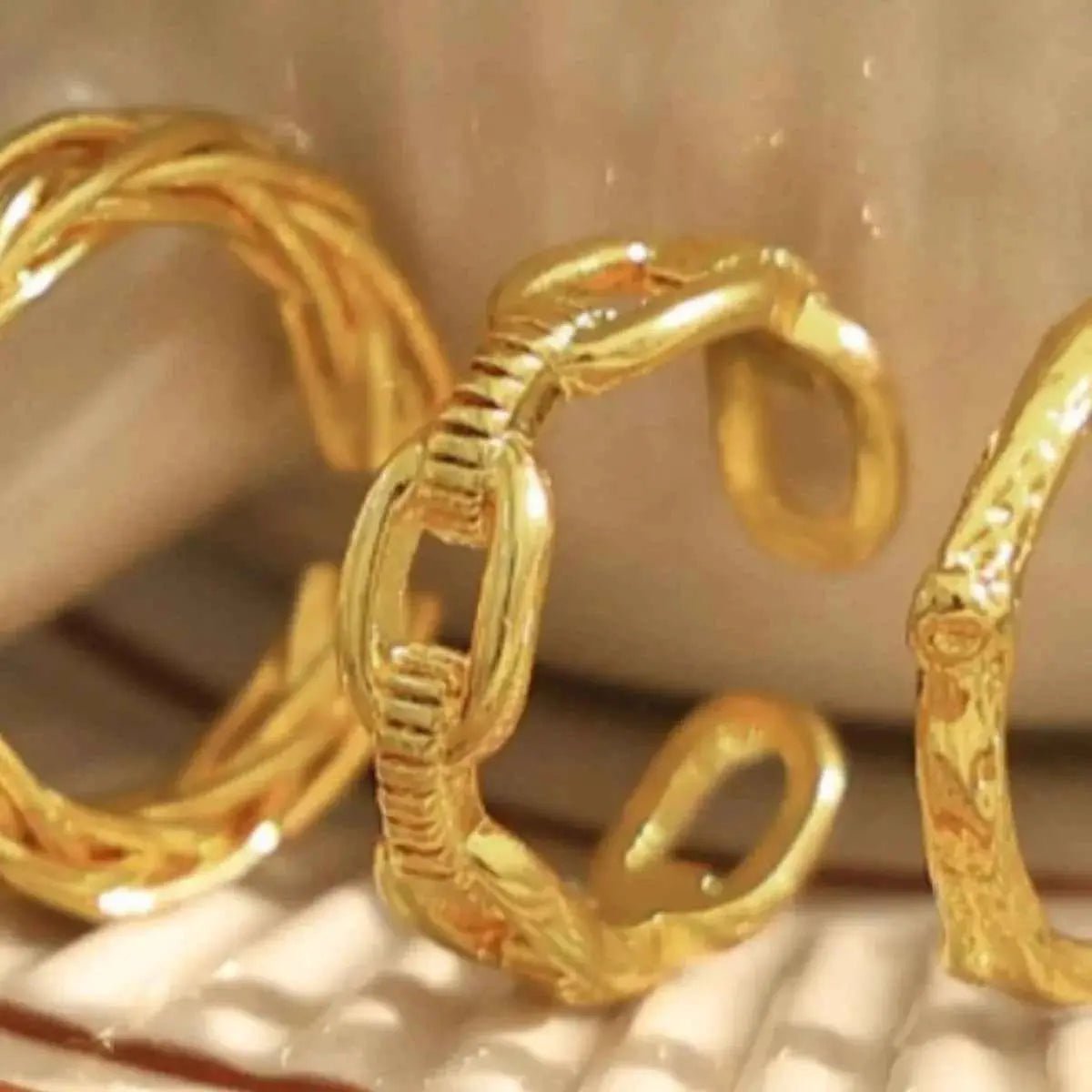 18K Gold - Plated Open Ring - SmileBen