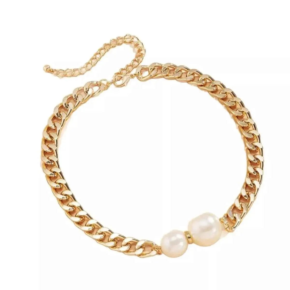 18K Gold - Plated Pearl Necklace - SmileBen