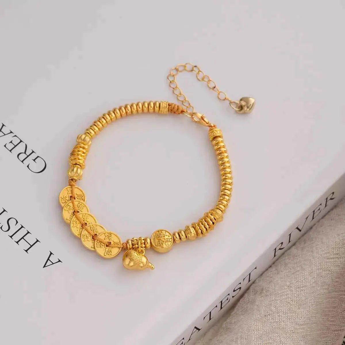 18K Gold - Plated Zinc Alloy Coin Bracelet - SmileBen