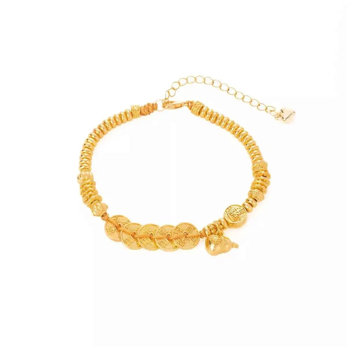 18K Gold - Plated Zinc Alloy Coin Bracelet - SmileBen