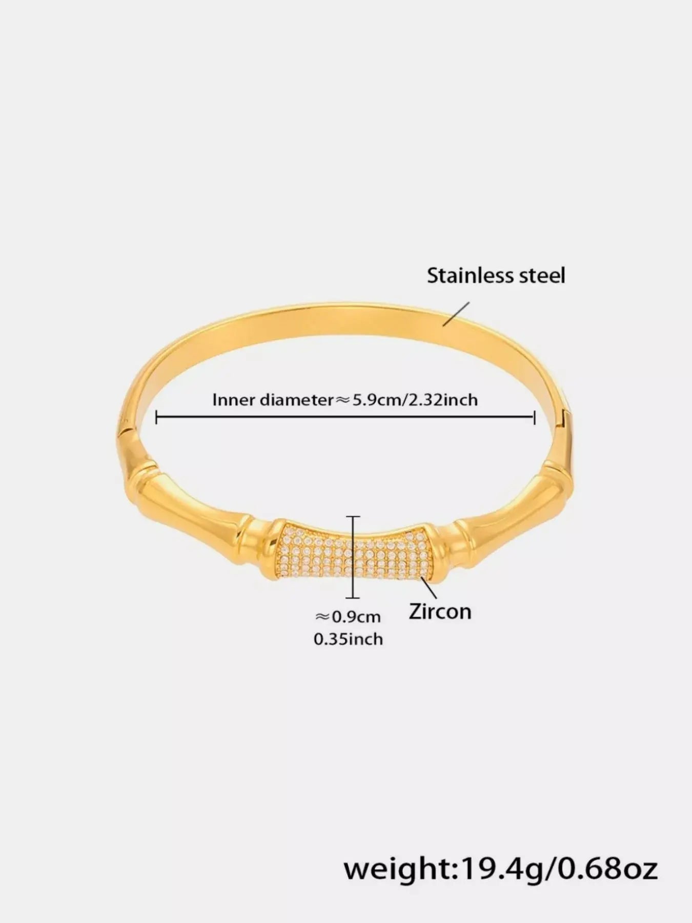 18K Gold - Plated Zircon Bracelet - SmileBen