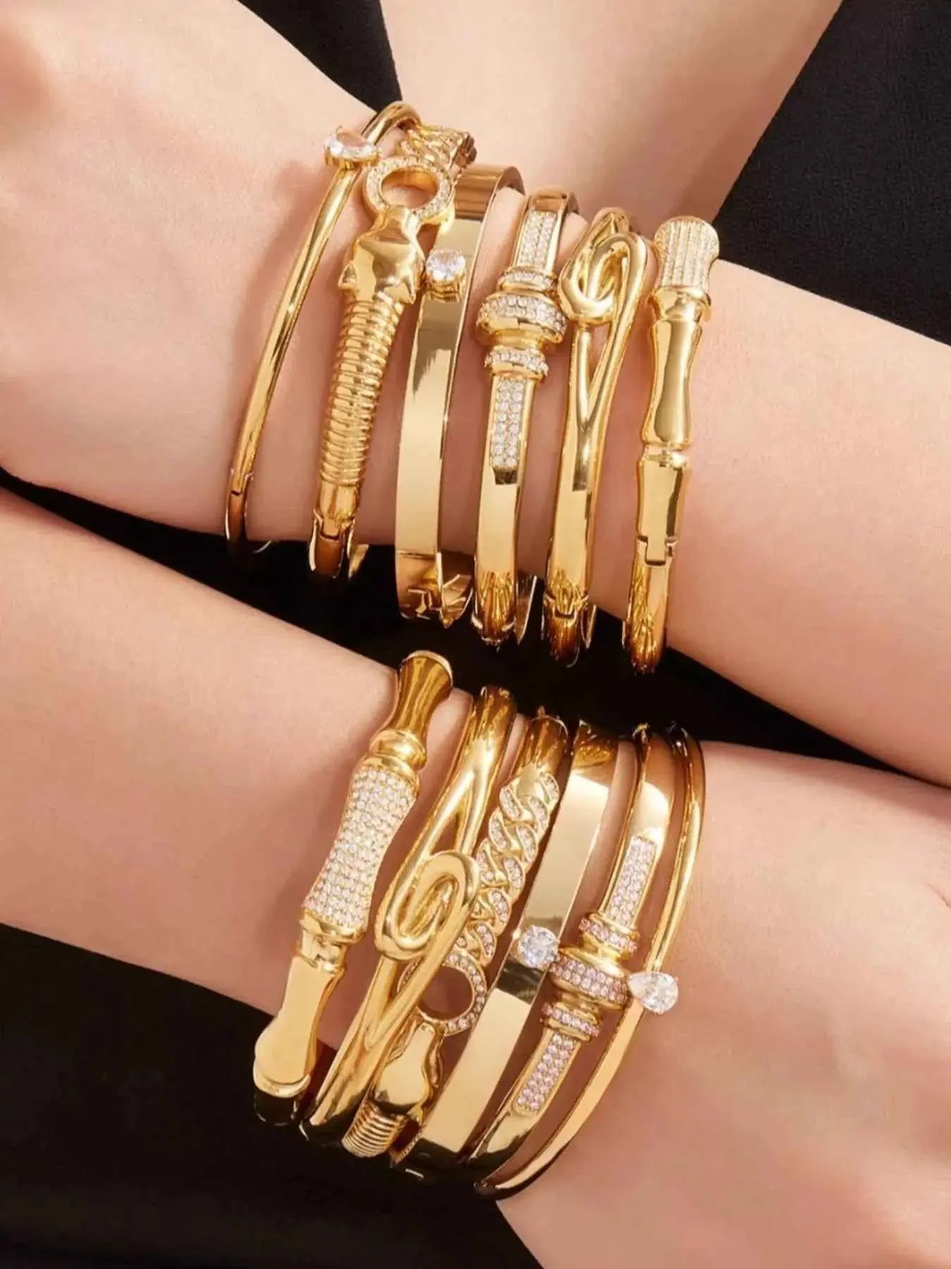18K Gold - Plated Zircon Bracelet - SmileBen