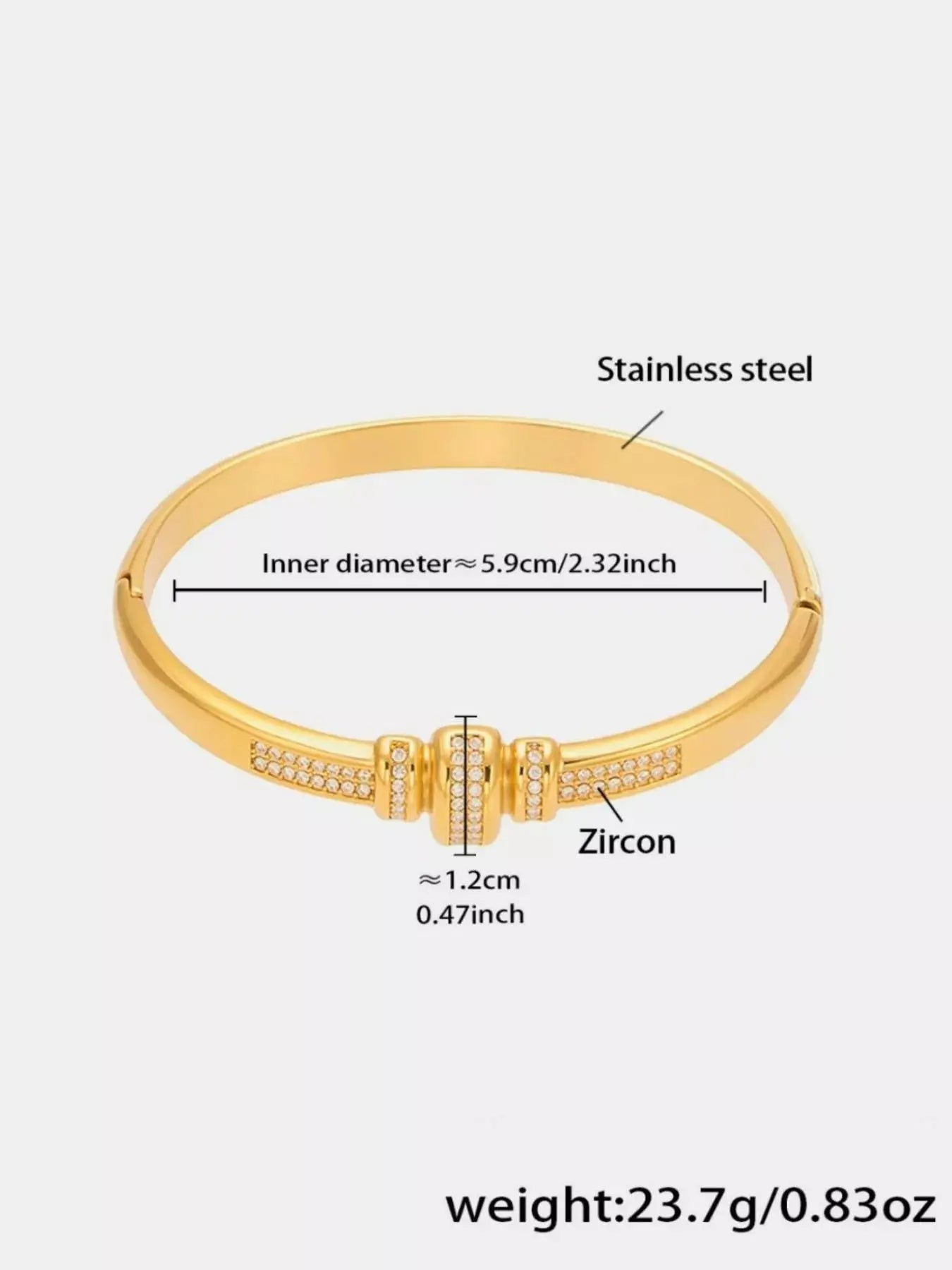 18K Gold - Plated Zircon Bracelet - SmileBen