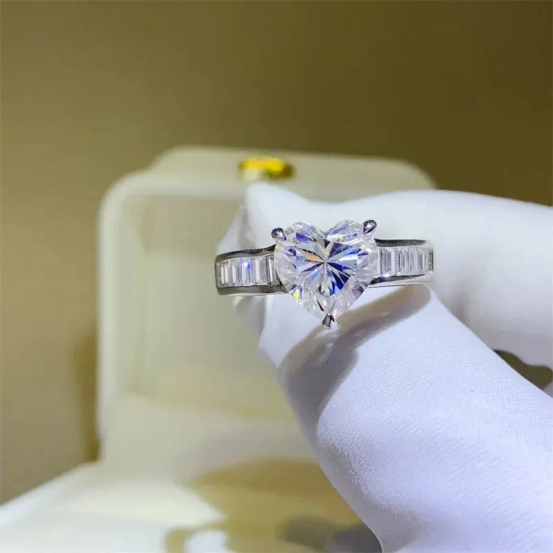 3 Carat Moissanite 925 Sterling Silver Ring - SmileBen