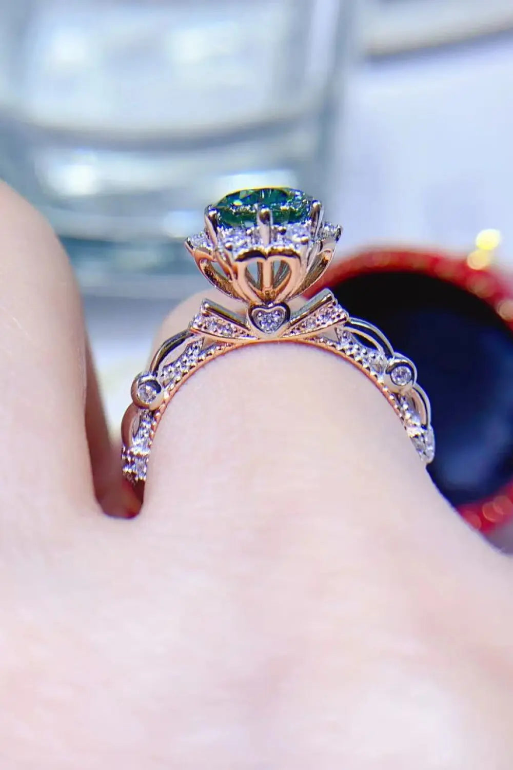 1 Carat Moissanite 925 Sterling Silver Ring - SmileBen