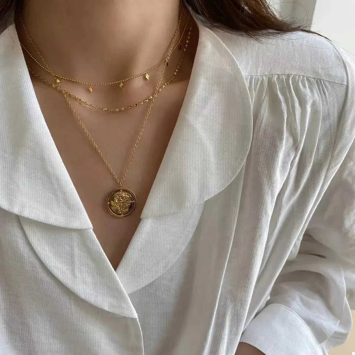 18K Gold-Plated Double Layered Necklace - SmileBen