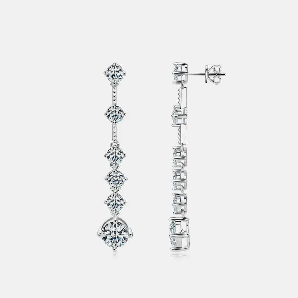 4 Carat Moissanite 925 Sterling Silver Earrings - SmileBen