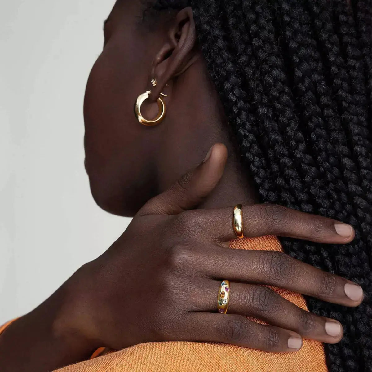18K Gold-Plated Colorful Zircon Ring - SmileBen