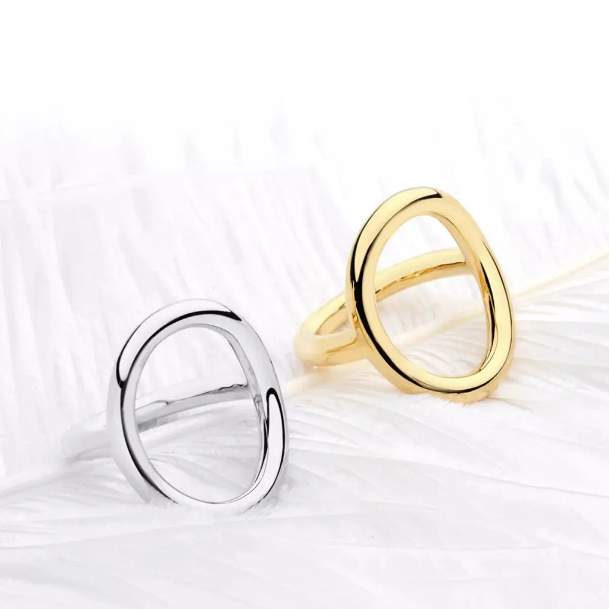 18K Gold-Plated Copper Round Ring - SmileBen