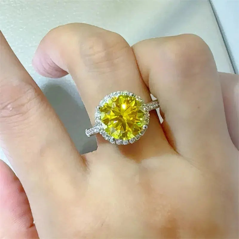 3 Carat Moissanite Zircon 925 Sterling Silver Ring - SmileBen