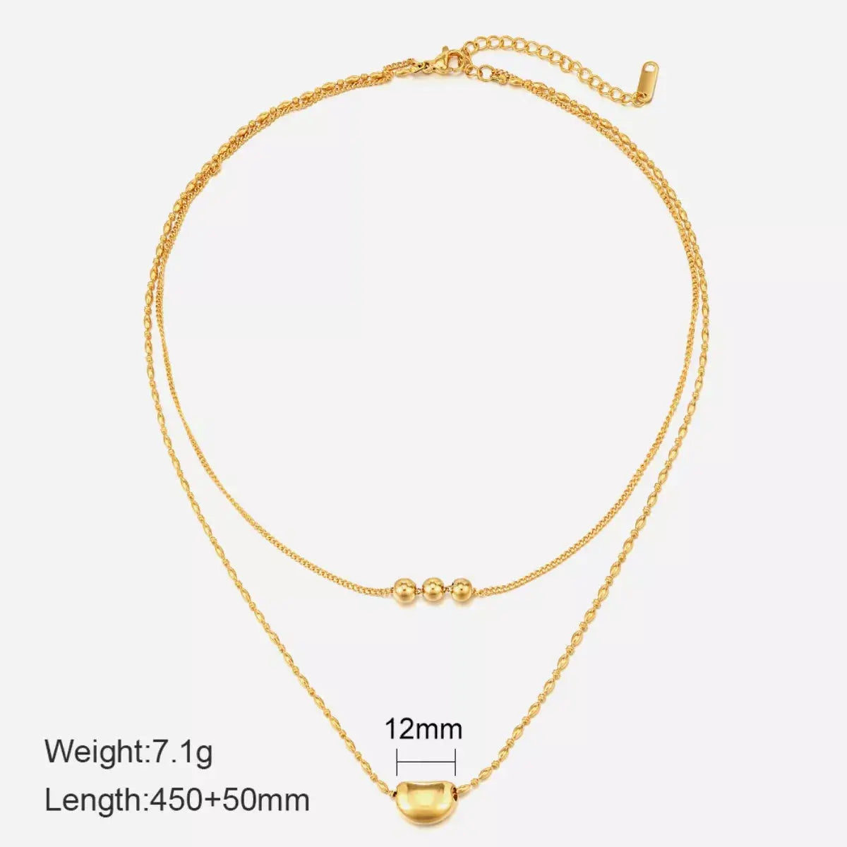 18K Gold-Plated Double Layered Necklace - SmileBen