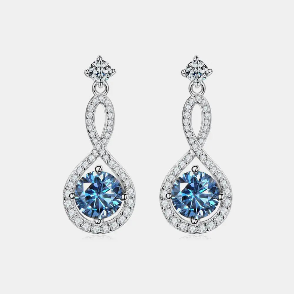 1 Carat Moissanite 925 Sterling Silver Earrings - SmileBen
