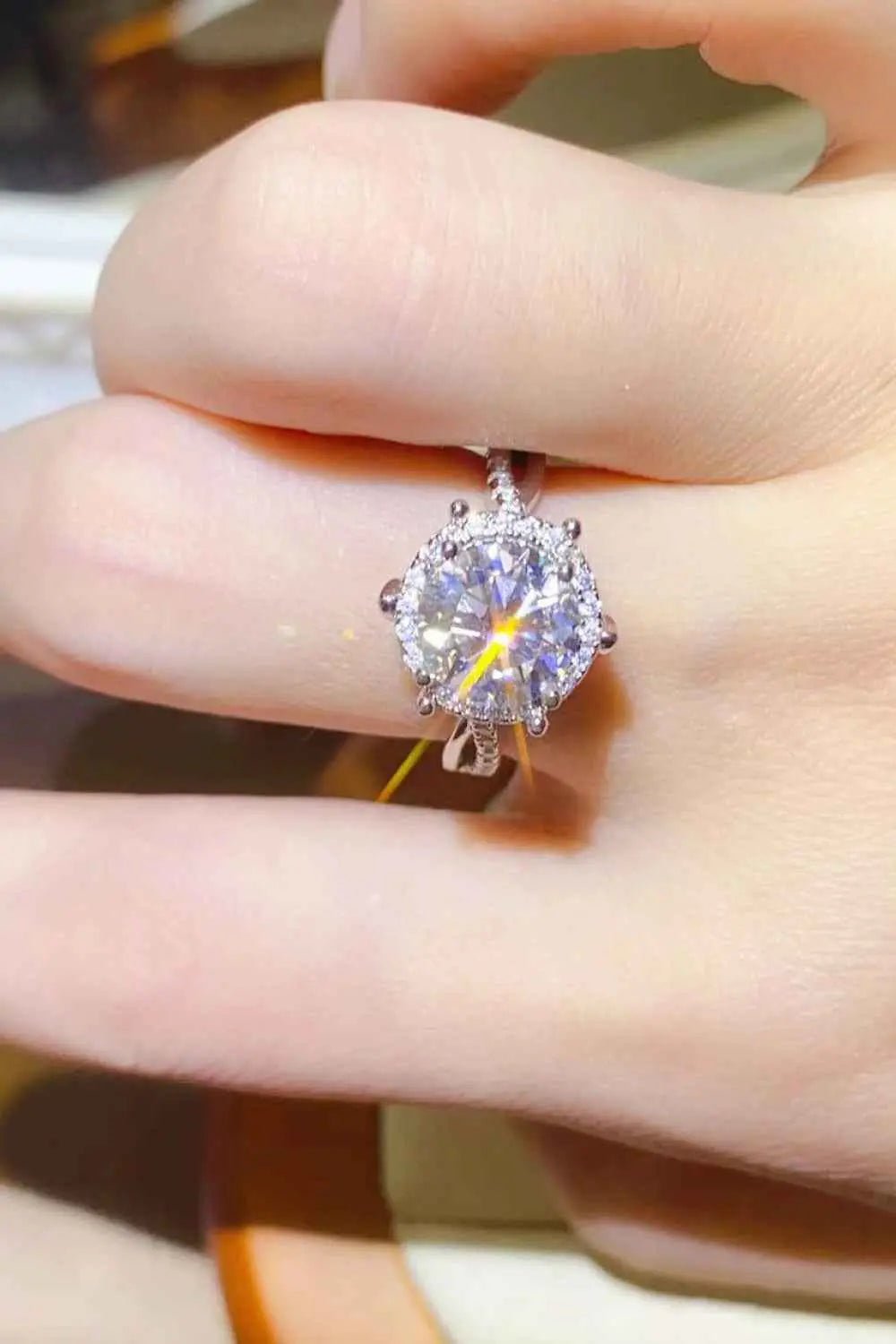 2 Carat Moissanite 925 Sterling Silver Ring - SmileBen