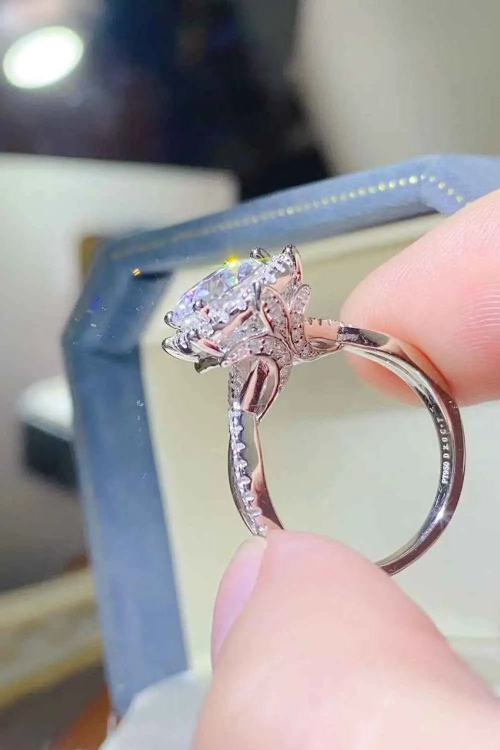 2 Carat Moissanite 925 Sterling Silver Ring - SmileBen