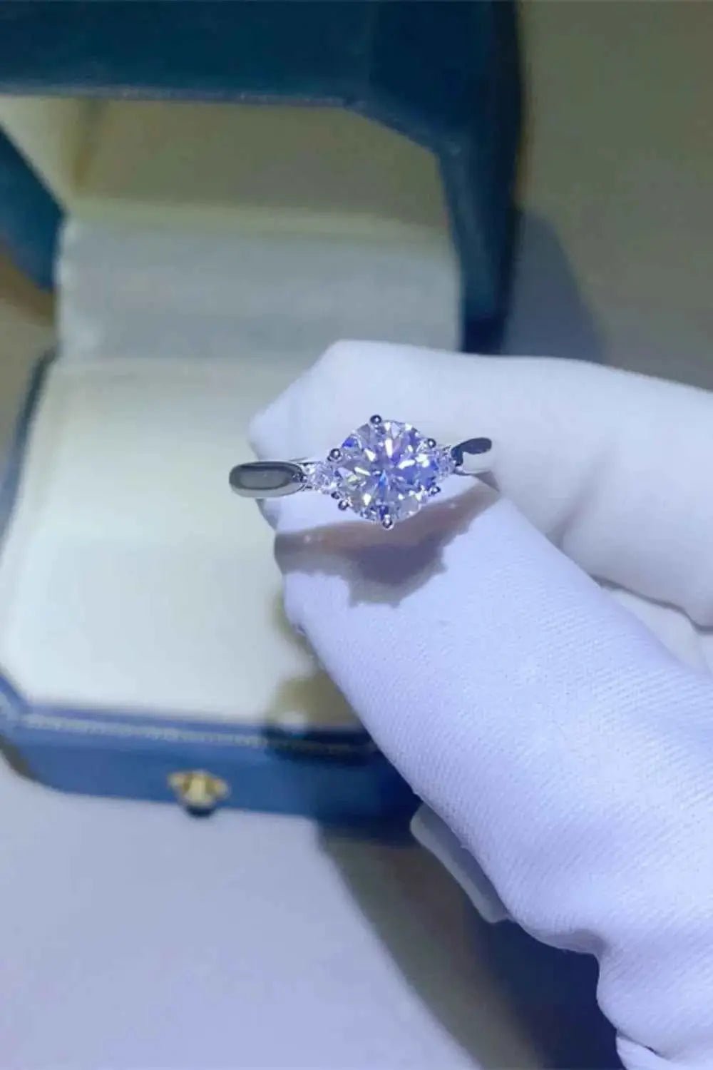 2 Carat Moissanite 925 Sterling Silver Ring - SmileBen
