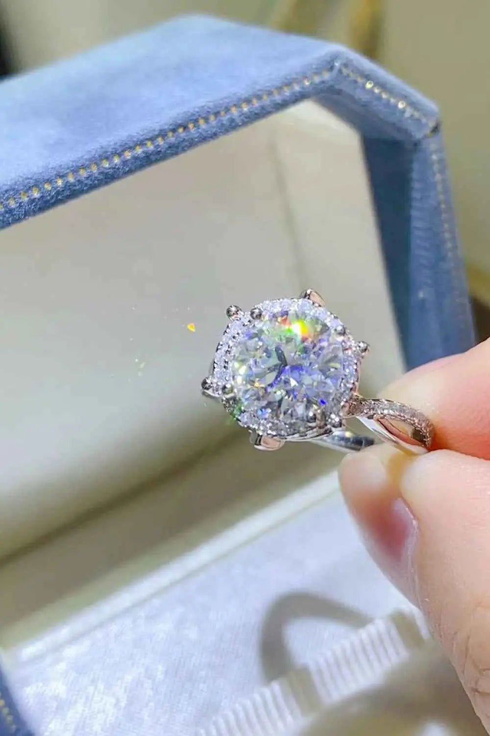 2 Carat Moissanite 925 Sterling Silver Ring - SmileBen